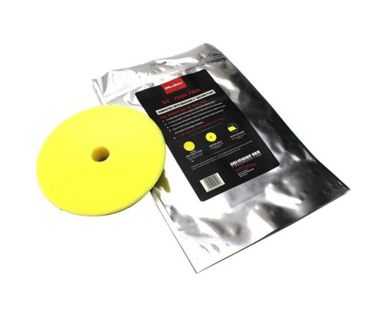 Круг поролоновый полировальный (130-155x30 мм; средней жесткости; желтый) MaxShine 015835 – изображение 5