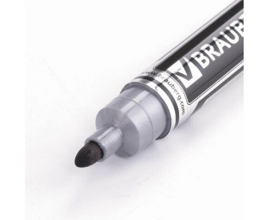 Перманентный нестираемый маркер BRAUBERG Neo черный, утолщенный круглый наконечник, 5 мм, с клипом 150480 – изображение 5