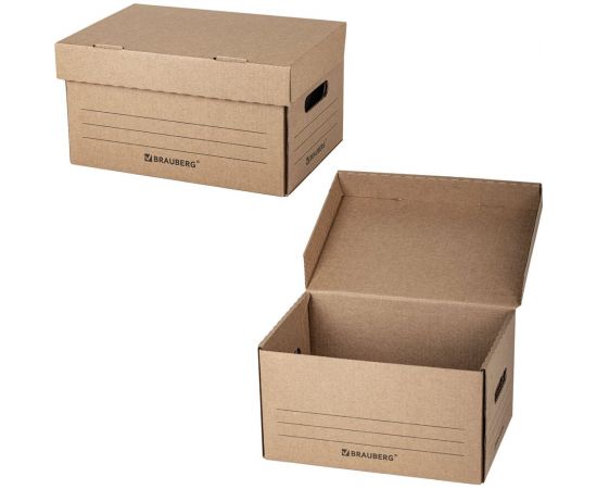 Архивный короб BRAUBERG Делопроизводство 235 х325 х180 мм 129589 – изображение 7