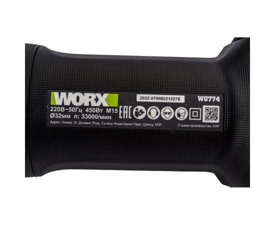 Прямошлифовальная машина WORX Professional 450 Вт, 6 мм WU774 – изображение 7