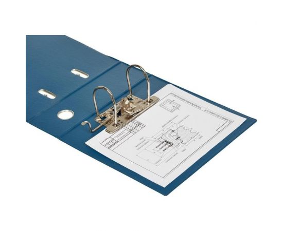 Папка-регистратор Bantex 1452-01 формат а5, вертикальный, 70 мм, темно-синий, пбп 2, карман на корешке 2776 – изображение 7