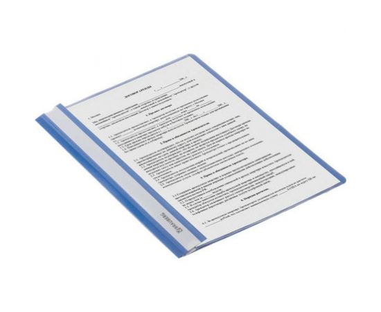 Скоросшиватель 25 шт в упаковке BRAUBERG пластиковый А4 130/180 мкм голубой 220386 – изображение 8