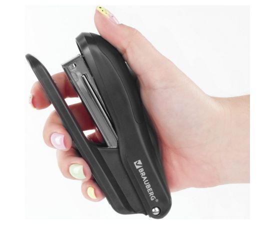 Степлер BRAUBERG SX-39 №24/6 26/6 до 25 листов, черный 228590 – изображение 9
