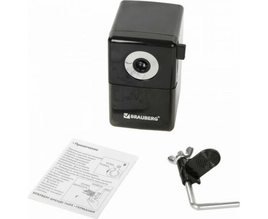 Механическая точилка BRAUBERG Black Jack металлический механизм, цвет черный 222516 – изображение 10