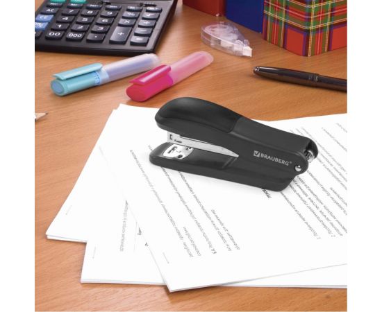 Степлер BRAUBERG SX-39 №24/6 26/6 до 25 листов, черный 228590 – изображение 10