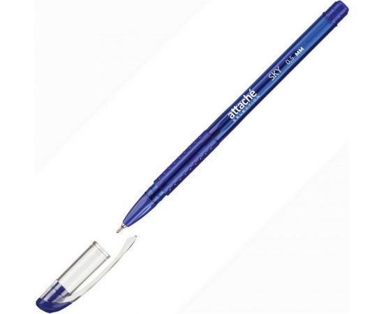Неавтоматическая масляная шариковая ручка 12 шт в упаковке Attache Selection Sky синий 391129 
