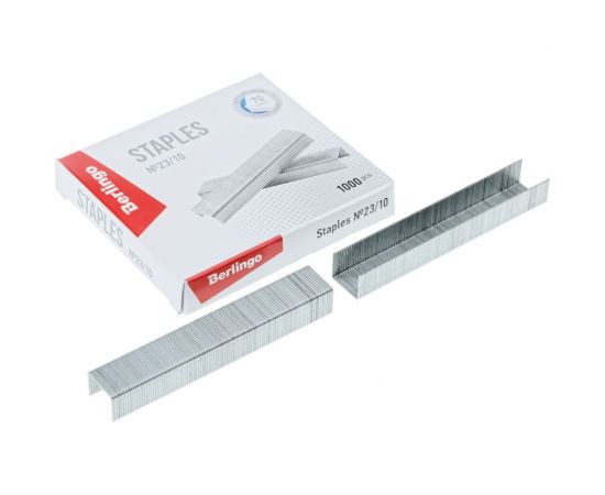 Оцинкованные скобы для степлера BERLINGO №23/10 1000 шт DSk_23100 