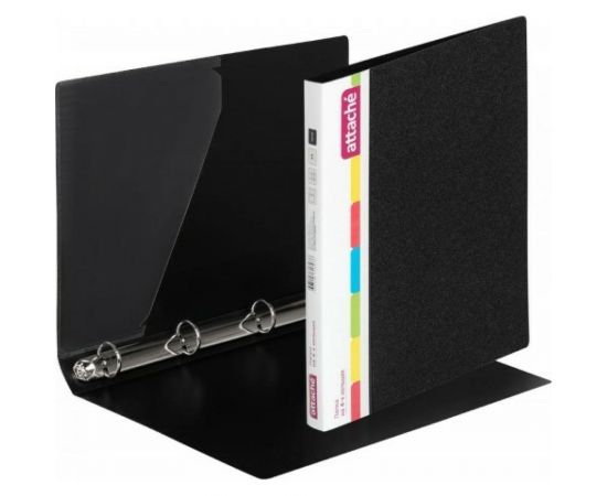 Пластиковая папка 30 шт в упаковке Attache на четырех кольцах 25/32 мм А4 черная F504/07 50256 