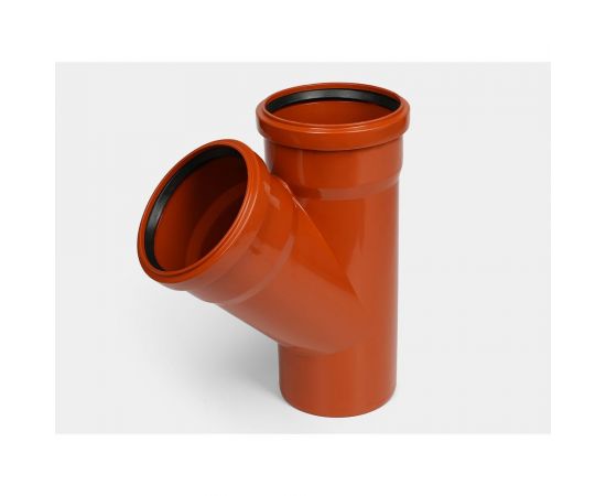 Канализационный тройник КОНТУР РР D110x110/45 ОРАНЖ 078501110300 