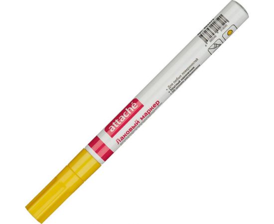 Лаковый маркер 12 шт в упаковке Attache пеинт 2 мм жёлтый 865475 