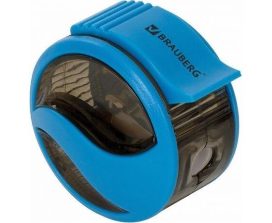 Точилка BRAUBERG Rewind с контейнером, пластиковая, корпус ассорти 228468 