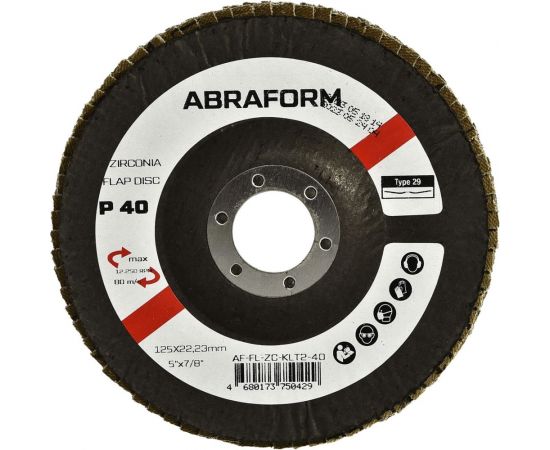 Круг лепестковый FlapLine ZC, 125 мм, угловой, Р40 ABRAFORM AF-FL-ZC-KLT2-40 