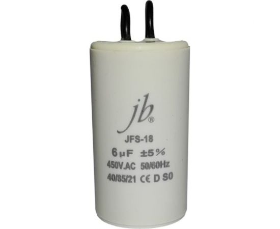 Пусковой конденсатор JB Capacitors 6 мкф, 450 В, 35x65, jfs-18 (гибкие выводы), JFS18A6605J000000B-79 