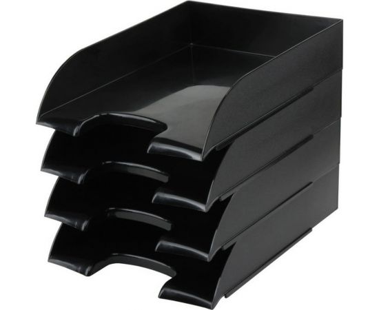 Лоток для бумаг Attache черный, 4 шт в упаковке 1111998 