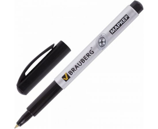 Маркер BRAUBERG для CD и DVD, черный, тонкий наконечник, 1мм 150418 
