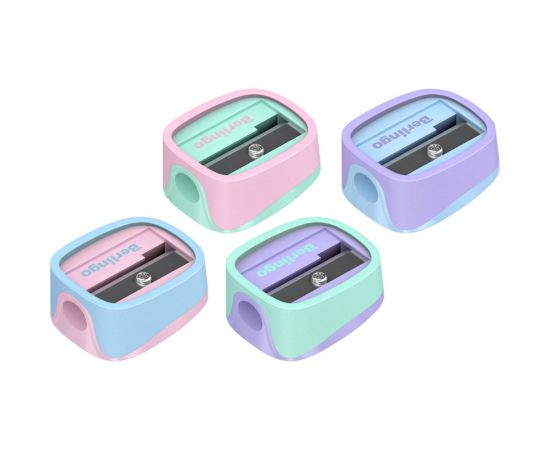 Пластиковая точилка Berlingo Haze 1 отверстие, ассорти, туба BBp_15028 