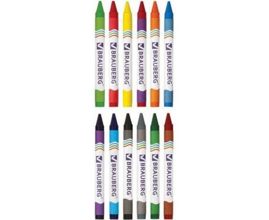 Восковые карандаши BRAUBERG ПИФАГОР 12 цветов 222962 – изображение 2