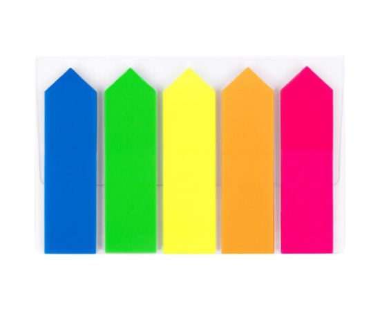 Неоновые клейкие закладки BRAUBERG Стрелки 50х14 мм, 5 цветов х 25 листов 111362 – изображение 2