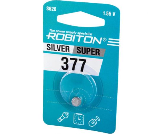 Элемент питания Robiton SUPER R-377-BL1 377 (SR626SW) BL1 18471 – изображение 2