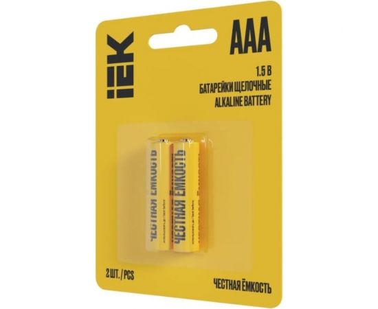 Щелочная батарейка IEK alkaline optima lr03/aaa (2шт/блистер) ABT-LR03-OP-L02 – изображение 2
