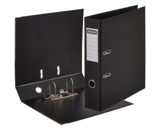 Папка-регистратор Attache А4 75 мм черная 1624727 – изображение 3
