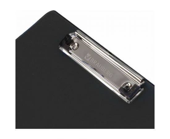 Доска-планшет BRAUBERG NUMBER ONE с прижимом, А4, 228х318 мм, картон/ПВХ, черная 232216 – изображение 3