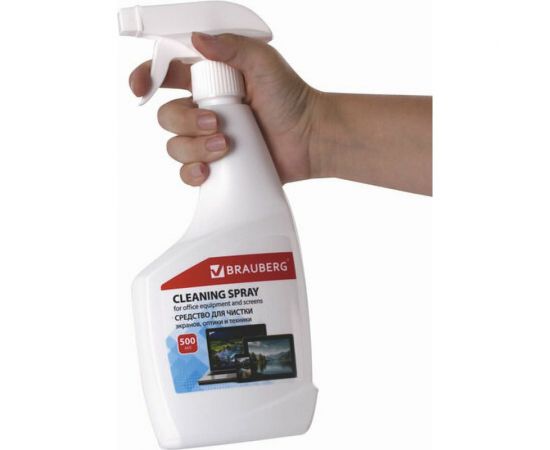 Чистящая жидкость-спрей для экранов и офисной техники BRAUBERG универсальная 500 мл 513288 – изображение 3