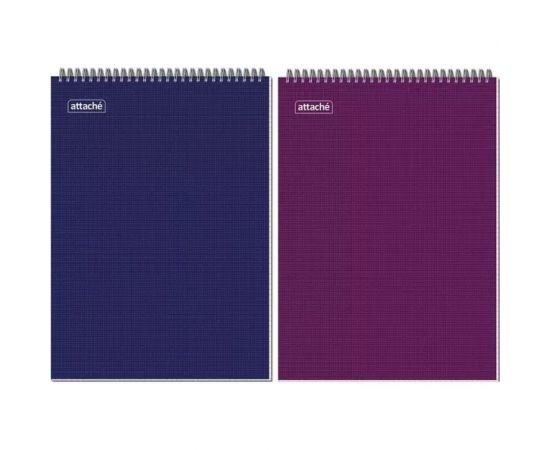 Блокнот Attache А4 40 листов цвет обложки в ассортименте в клетку на спирали, 203x290 мм 503663 – изображение 3