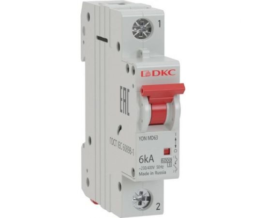 Автоматический модульный выключатель DKC YON MD63 1P 1А C 6kA MD63-1C1-6 – изображение 4