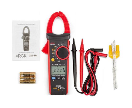 Токоизмерительные клещи с поверкой RGK CM-20 779692 – изображение 4