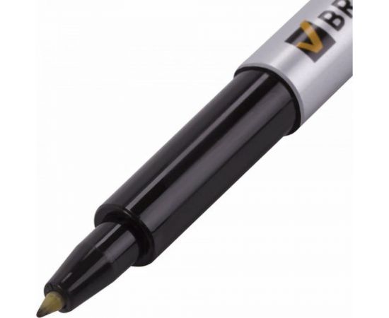 Маркер BRAUBERG для CD и DVD, черный, тонкий наконечник, 1мм 150418 – изображение 4