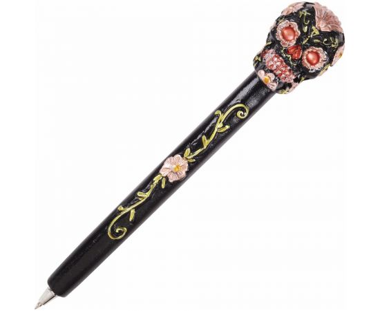 Фигурная ручка BRAUBERG Черепа, синяя, 4 дизайна письма 0.5 мм, дисплей 142752 – изображение 4