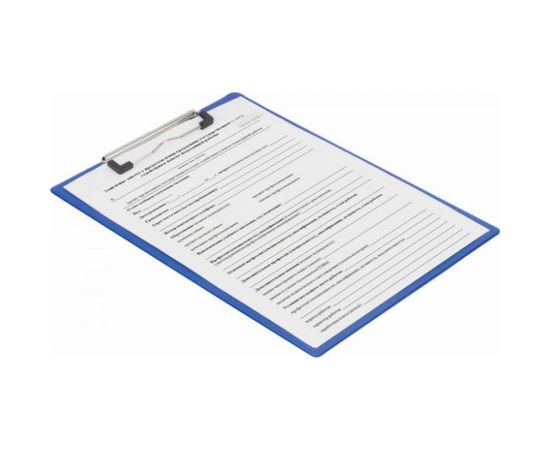 Доска-планшет BRAUBERG NUMBER ONE с прижимом А4 228х318 мм, картон/ПВХ, синяя, 232217 – изображение 4
