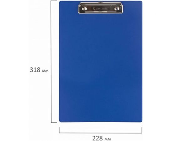Доска-планшет BRAUBERG NUMBER ONE с прижимом А4 228х318 мм, картон/ПВХ, синяя, 232217 – изображение 5