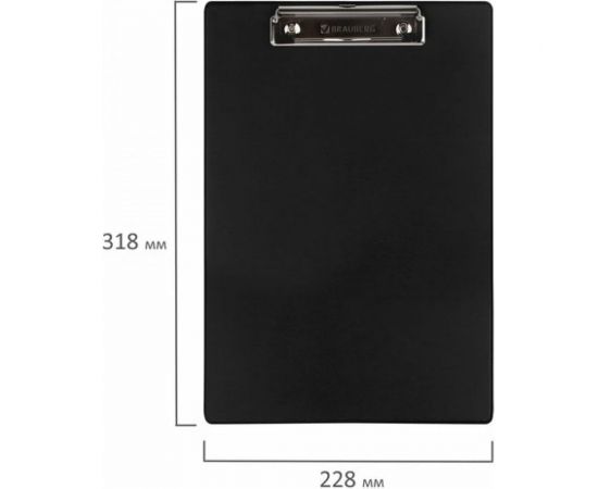 Доска-планшет BRAUBERG NUMBER ONE с прижимом, А4, 228х318 мм, картон/ПВХ, черная 232216 – изображение 5