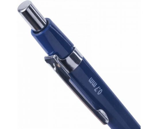 Трёхгранный механический карандаш BRAUBERG синий корпус + грифели HB, 0,7 мм, набор 12 шт 180494 – изображение 5