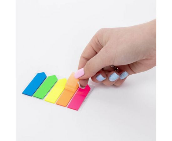 Неоновые клейкие закладки BRAUBERG Стрелки 50х14 мм, 5 цветов х 25 листов 111362 – изображение 6