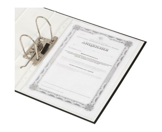 Папка-регистратор с арочным механизмом Attache Selection Экономи 90 мм, черная 1017492 – изображение 7