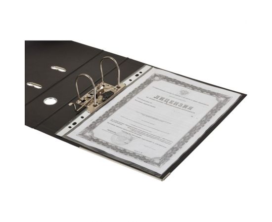 Папка-регистратор Attache А4 75 мм черная 1624727 – изображение 8