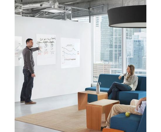 Самоклеящаяся маркерная доска-панель BRAUBERG , белая в рулоне 45х 100 см 236470 – изображение 8