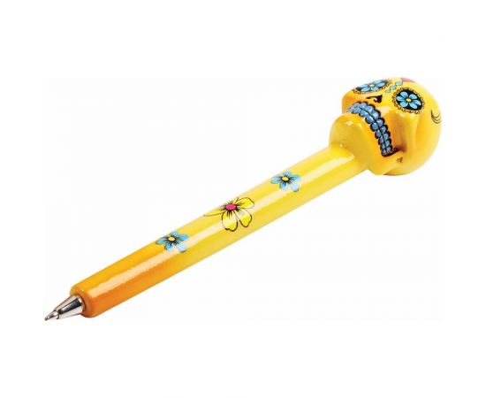 Фигурная ручка BRAUBERG Черепа, синяя, 4 дизайна письма 0.5 мм, дисплей 142752 – изображение 9