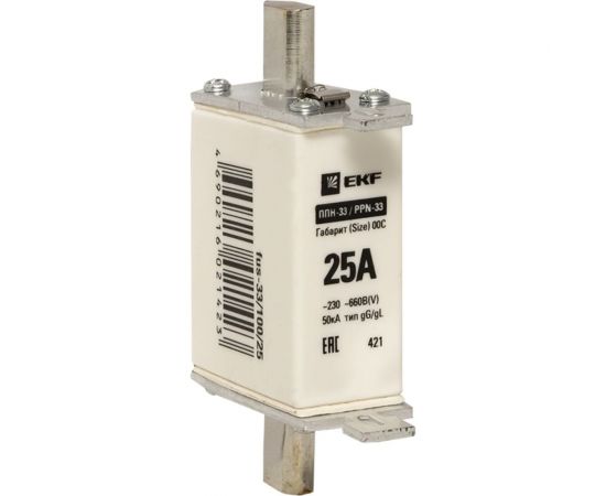 Плавкая вставка EKF ППН-33 100 25А габарит 00С PROxima fus-3310025 