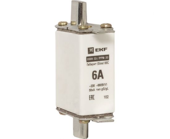 Плавкая вставка EKF ППН-33 1006А габарит 00С PROxima fus-331006 