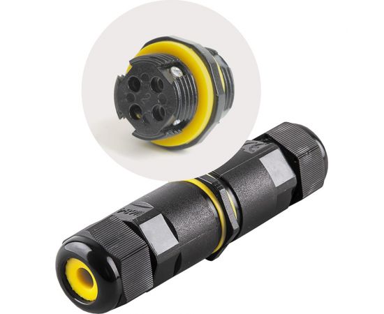 Соединитель-коннектор для проводов STEKKER трехконтактный, водонепроницаемый 49112 