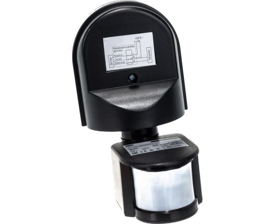 Детектор движения IEK ДД 008 1100Вт угол обз. 180град., дальн. 12м, IP44, черн. LDD10-008-1100-002 