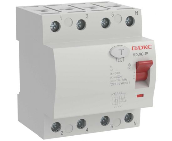 Устройство защитного отключения DKC узо вдт yon max mdl100, 4p, 300ma, 80a,тип ас MDL100-4P4-80-AC 