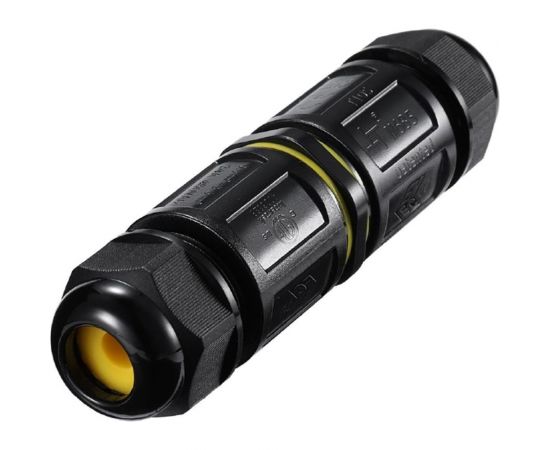 5-контактный соединитель-коннектор STEKKER ld546 с рычажной клеммой, с пружинным контактом, IP68, черный , 49234 