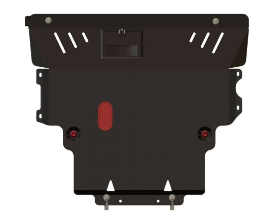 Защита картера и КПП SHERIFF для MAZDA 3 2003-2009 1.4/ 1.6/ MAZDA Axela 2003-2009 1.4/ 1.6, гнутая, сталь 2.0 мм, с крепежом 0545 