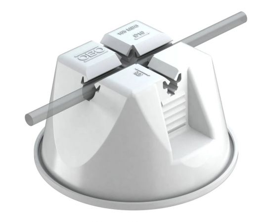 Универсальный держатель круглых проводников OBO Bettermann диаметром 8-10 мм для плоской кровли (серый) 5218708 