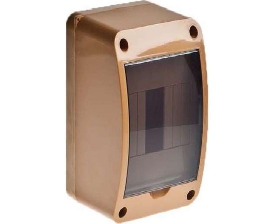 Щиток открытой проводки Рувинил Тусо на 4 модуля с вертикальной дверцей 140x90x85 мм коричневый 68304К 